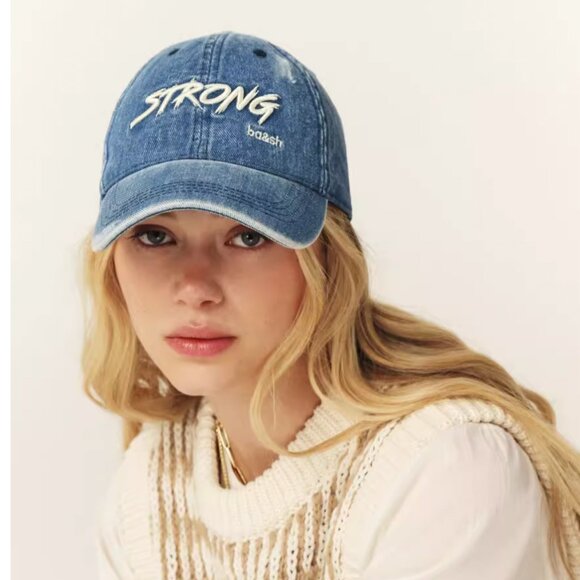 BEST NWT Ba&sh Hissa Cap Denim Blue Strong Logo Casual Cotton main image 4